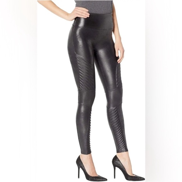 SPANX moto legging faux leather legging size medium - Picture 6 of 14
